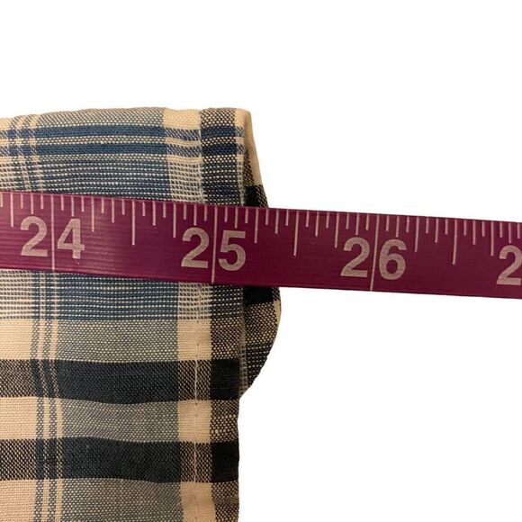 J. Crew Irish Linen Long Sleeve Blue Plaid Button Down Shirt - Picture 9 of 10